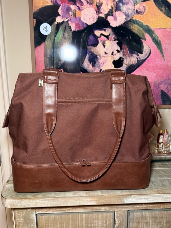 BEIS Handbags - AUTHENTIC ORIGINAL BÉIS The Mini Weekender Bag • Maple Brown